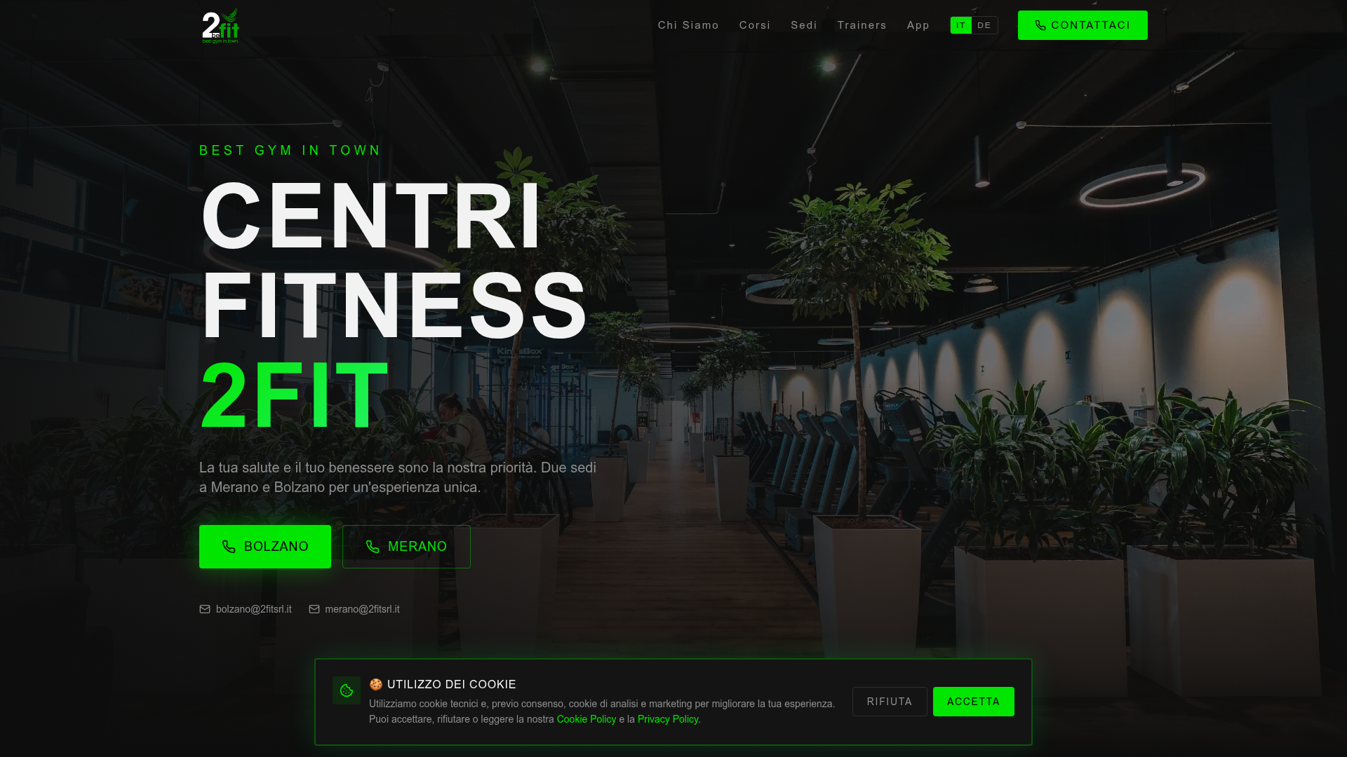 Sito web 2Fit realizzato da Team247 — palestra e personal training in Alto Adige
